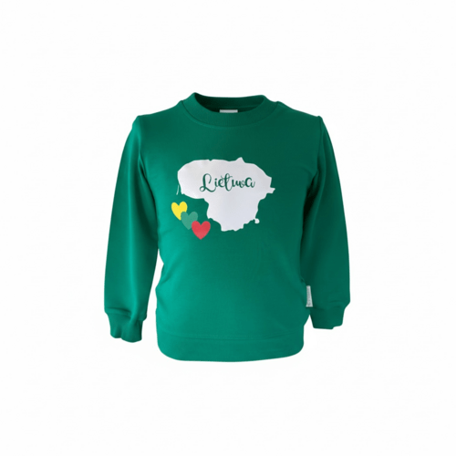 Vaikiškas džemperis „Lietuva“ su širdelėmis ir lietuviškomis spalvomis 2