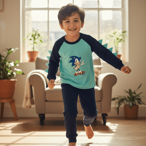 Vaikiškas kostiumas su ežiuko dizainu – džemperis ir kelnės