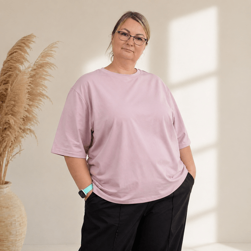 Moteriški oversize marškinėliai laisvo silueto 1