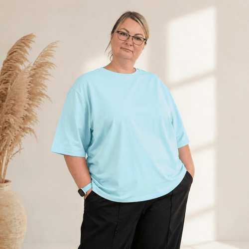 Moteriški oversize marškinėliai laisvo silueto 4