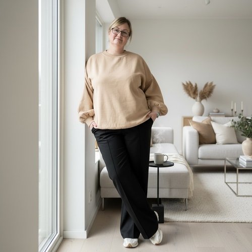 Juodos klasikinės moteriškos kelnės su kantu – patogios ir elegantiškos 2