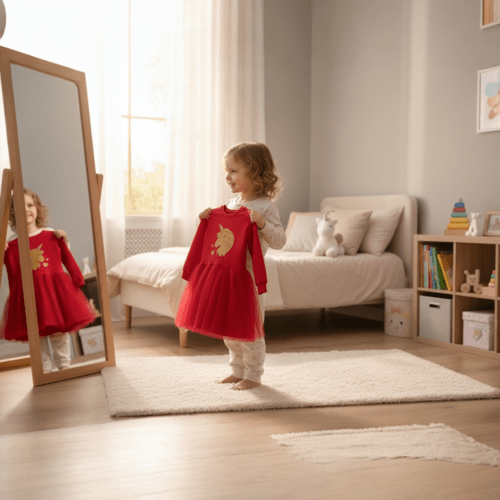 Suknelė mergaitei su vienaragiu 1